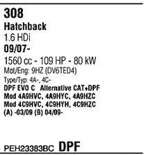 FONOS PEH23383BC Exhaust System